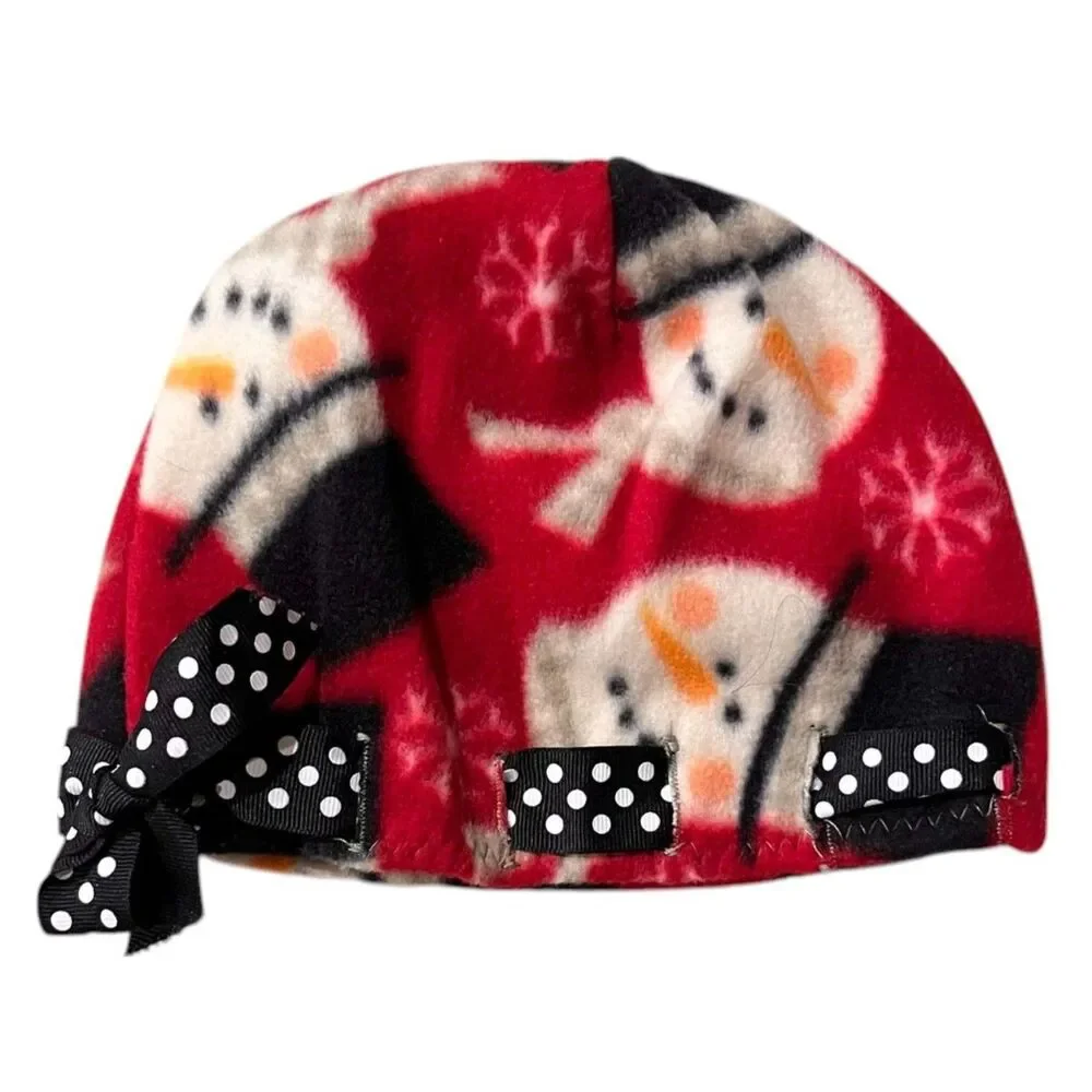 Baby (up to 6 months) Homemade Fleece Christmas Snowman Beanie Hat